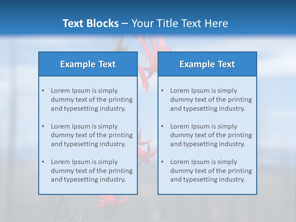 Flower Fire Ipomopsis Aggregata PowerPoint Template