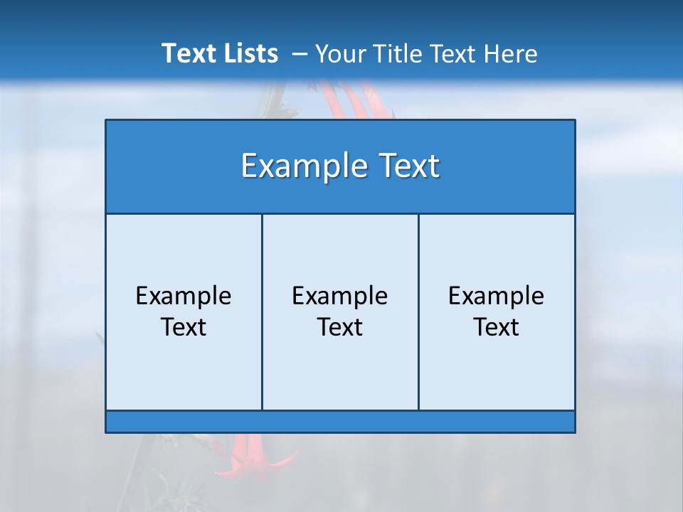 Flower Fire Ipomopsis Aggregata PowerPoint Template