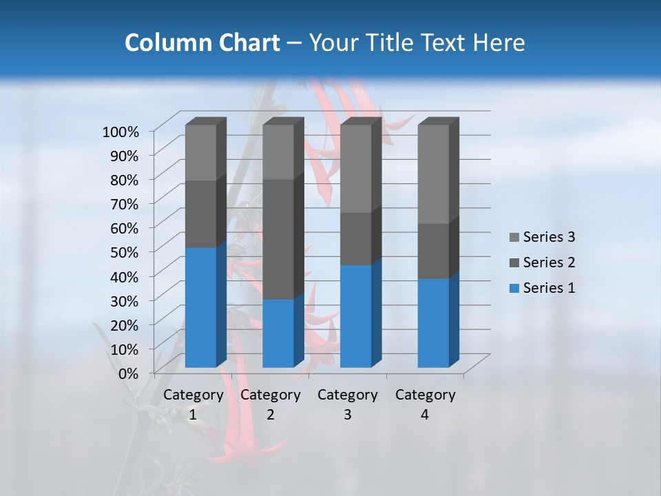 Flower Fire Ipomopsis Aggregata PowerPoint Template