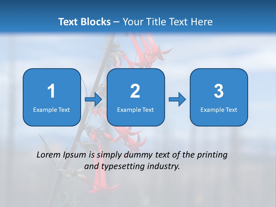 Flower Fire Ipomopsis Aggregata PowerPoint Template