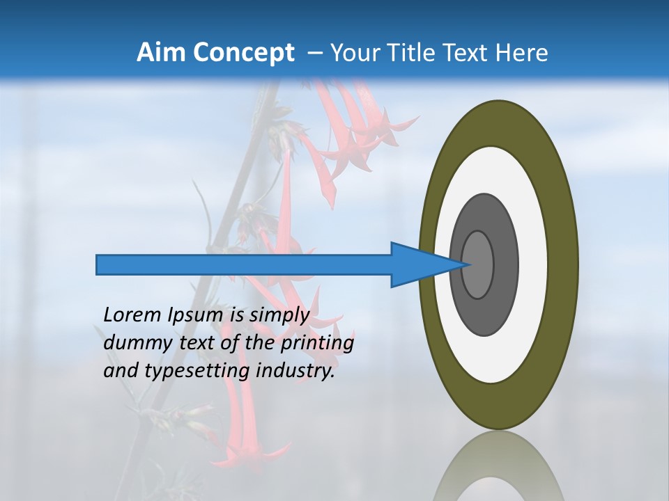 Flower Fire Ipomopsis Aggregata PowerPoint Template