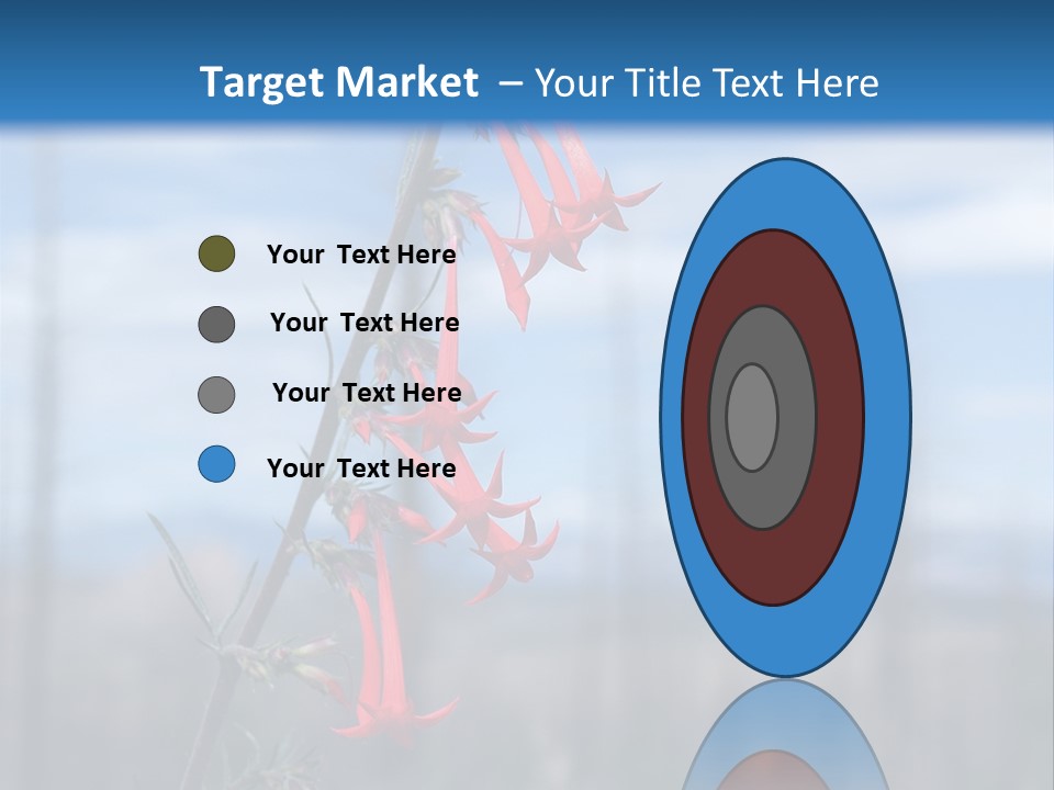 Flower Fire Ipomopsis Aggregata PowerPoint Template