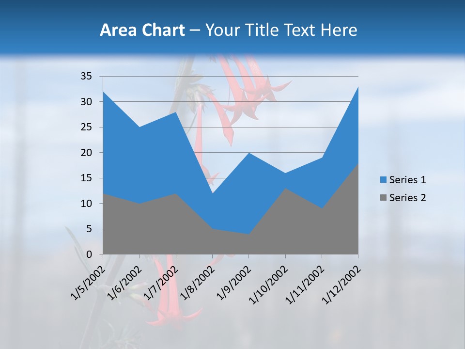 Flower Fire Ipomopsis Aggregata PowerPoint Template