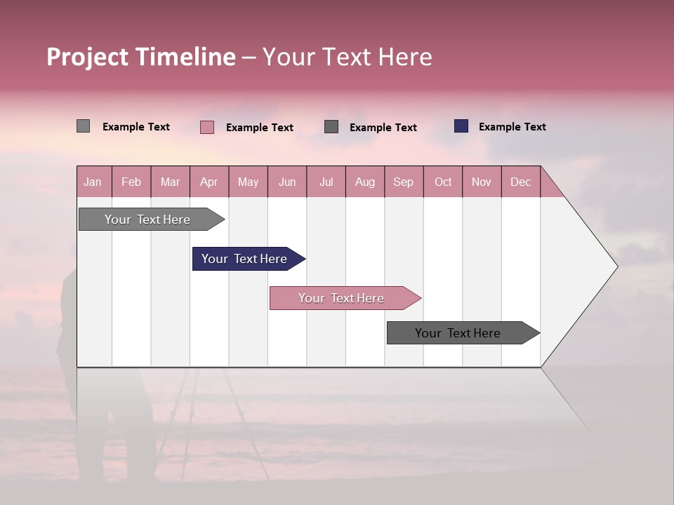Sea Tripod Sunset PowerPoint Template