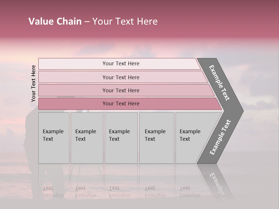 Sea Tripod Sunset PowerPoint Template