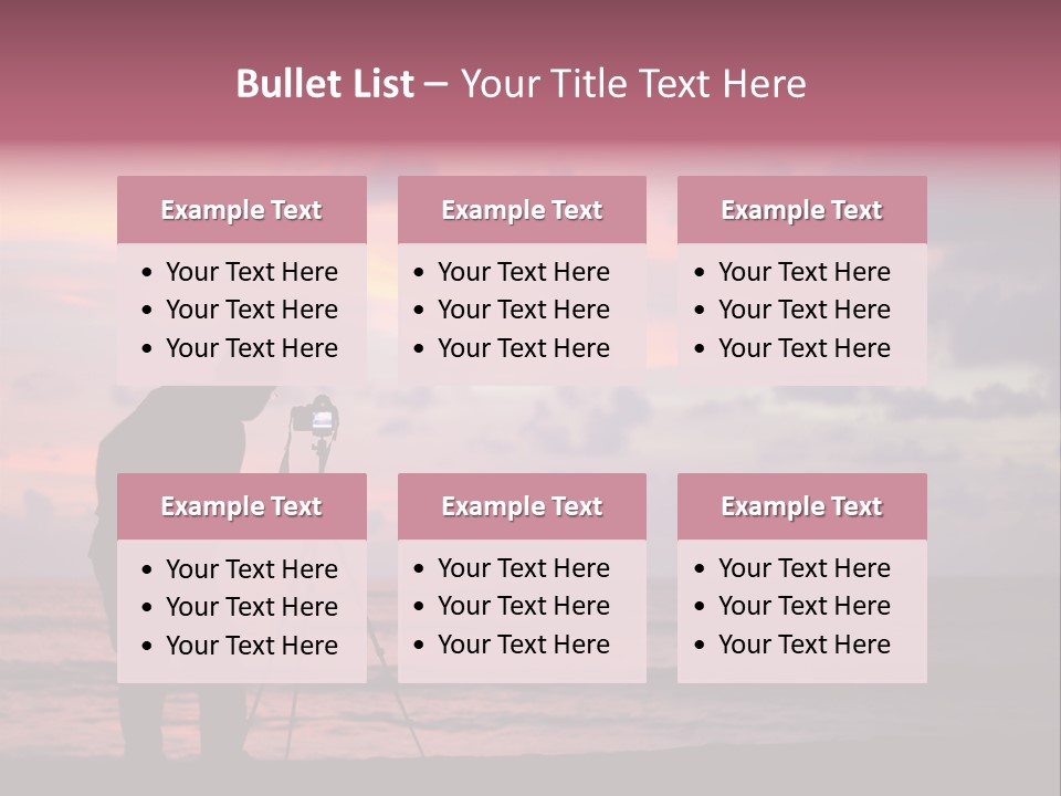 Sea Tripod Sunset PowerPoint Template