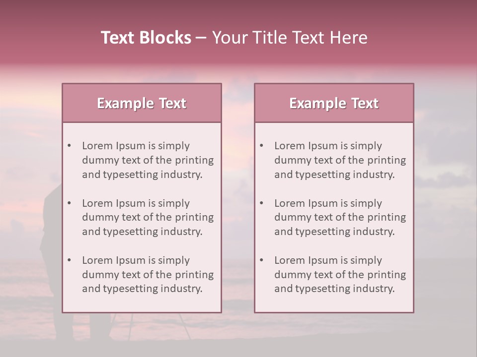Sea Tripod Sunset PowerPoint Template