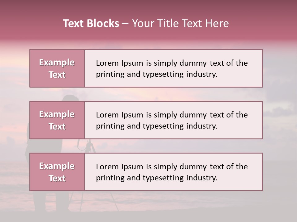 Sea Tripod Sunset PowerPoint Template
