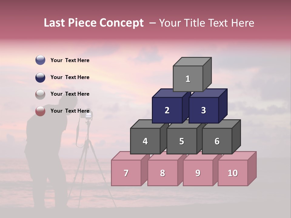 Sea Tripod Sunset PowerPoint Template