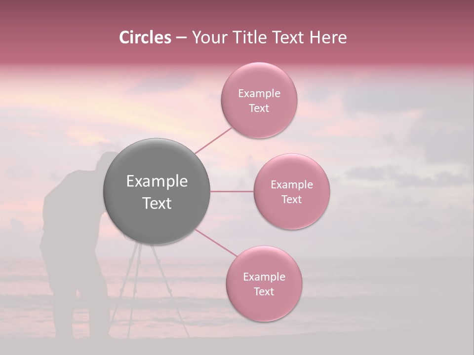 Sea Tripod Sunset PowerPoint Template