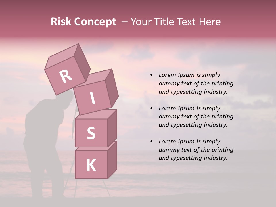 Sea Tripod Sunset PowerPoint Template