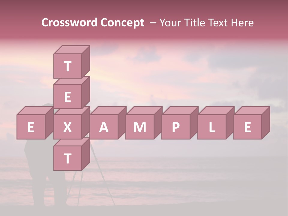 Sea Tripod Sunset PowerPoint Template