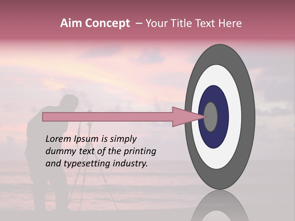 Sea Tripod Sunset PowerPoint Template