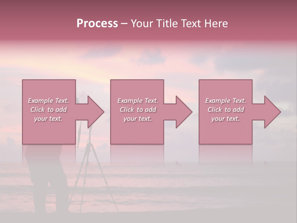 Sea Tripod Sunset PowerPoint Template
