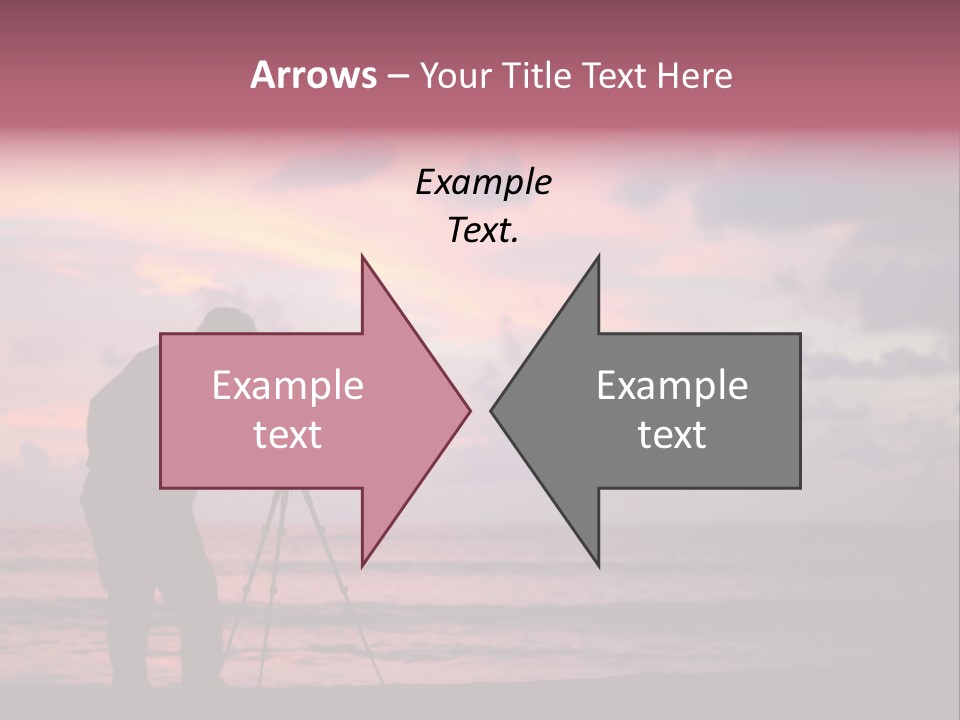 Sea Tripod Sunset PowerPoint Template