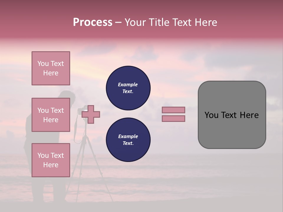 Sea Tripod Sunset PowerPoint Template