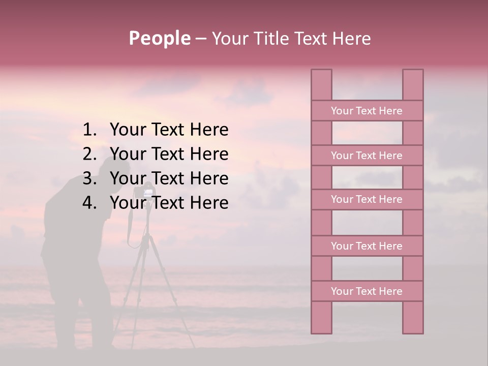 Sea Tripod Sunset PowerPoint Template