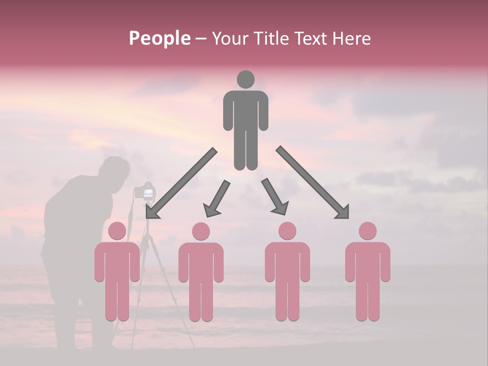 Sea Tripod Sunset PowerPoint Template