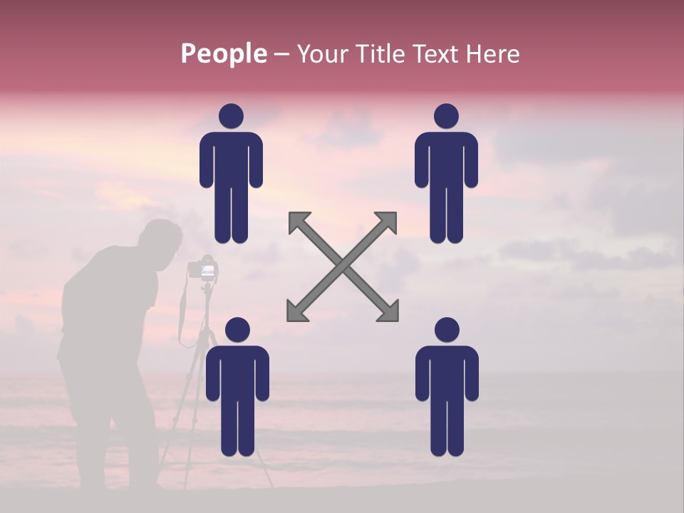 Sea Tripod Sunset PowerPoint Template