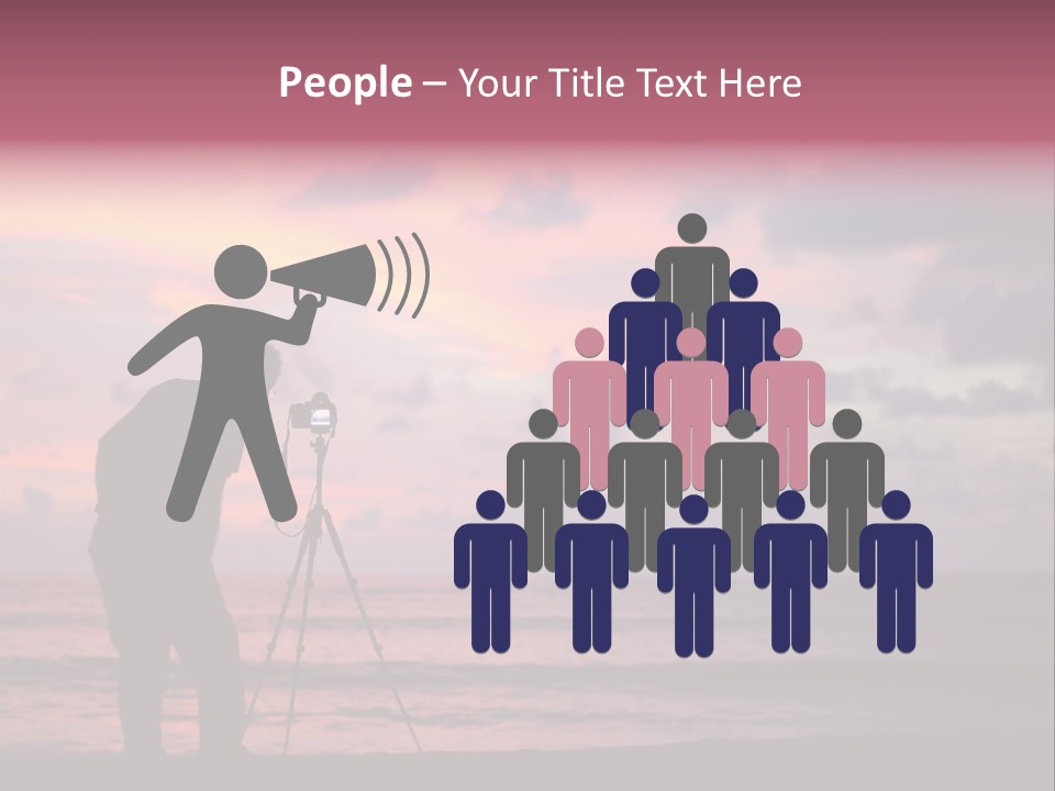 Sea Tripod Sunset PowerPoint Template