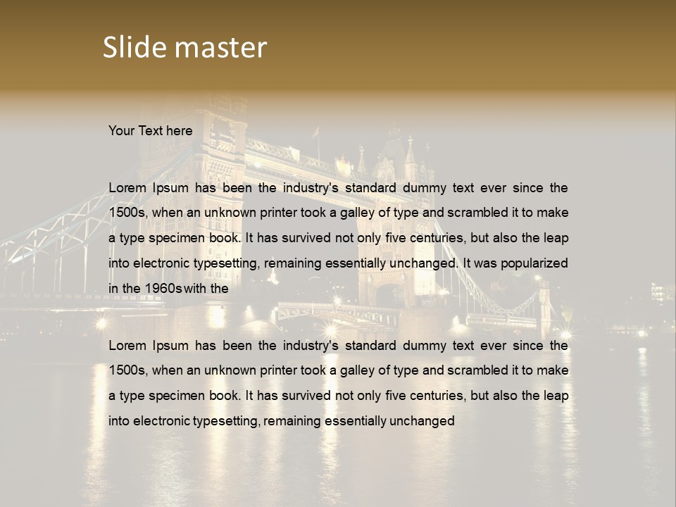 Capital Dark Lights PowerPoint Template