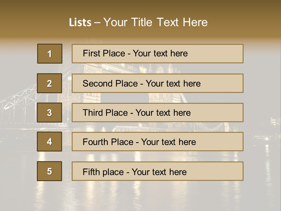Capital Dark Lights PowerPoint Template