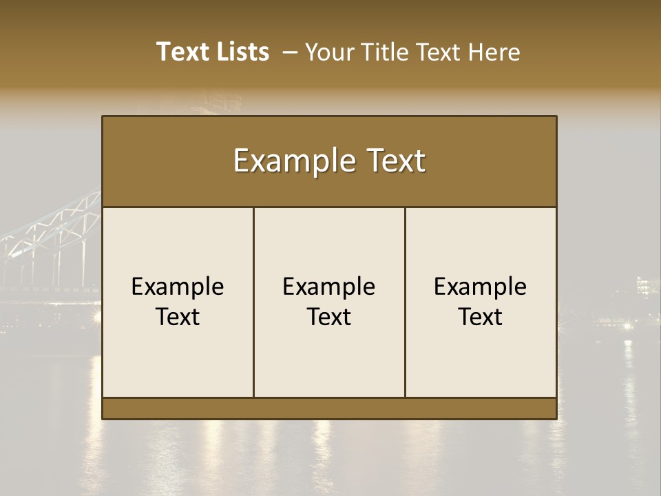 Capital Dark Lights PowerPoint Template