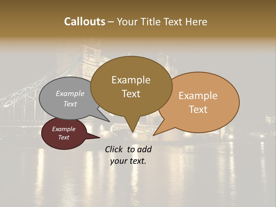 Capital Dark Lights PowerPoint Template