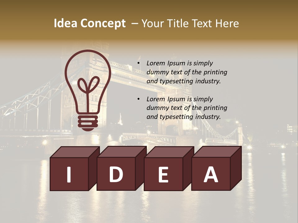 Capital Dark Lights PowerPoint Template