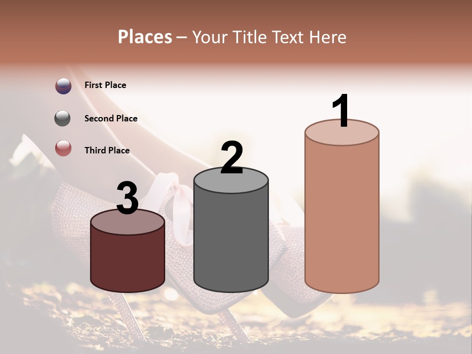 A Woman's High Heeled Shoe With A Pink Bow PowerPoint Template