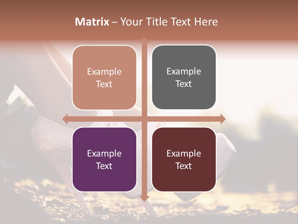 A Woman's High Heeled Shoe With A Pink Bow PowerPoint Template