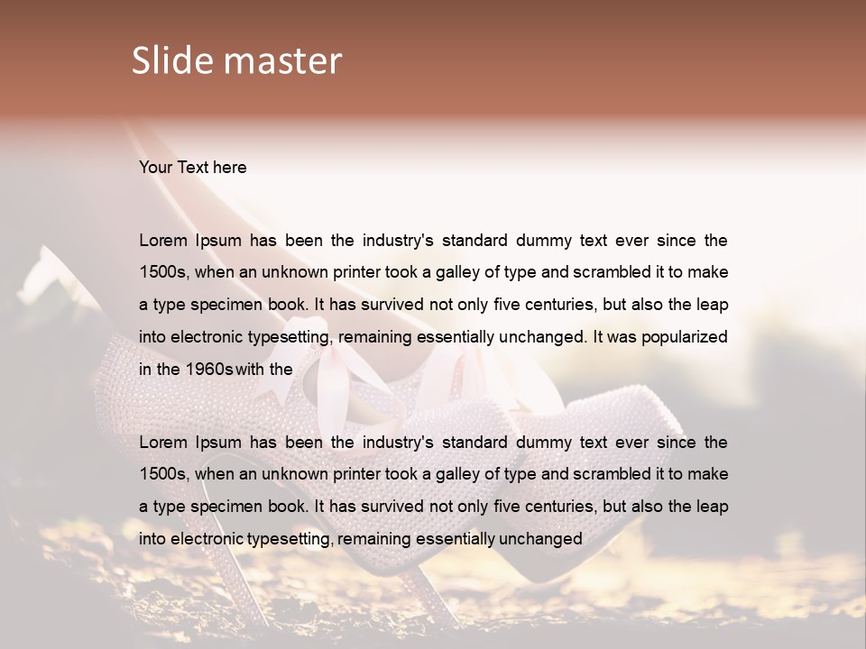 A Woman's High Heeled Shoe With A Pink Bow PowerPoint Template