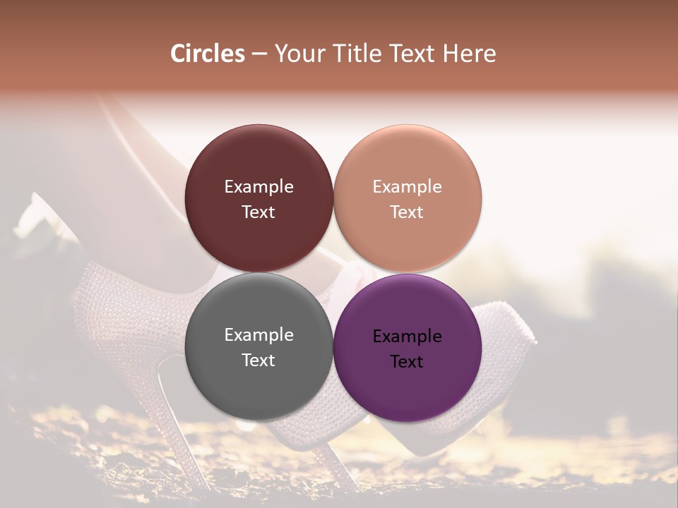 A Woman's High Heeled Shoe With A Pink Bow PowerPoint Template