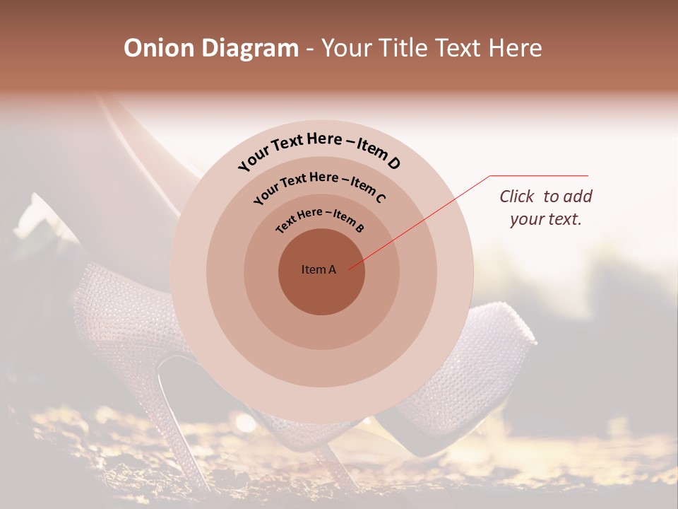 A Woman's High Heeled Shoe With A Pink Bow PowerPoint Template