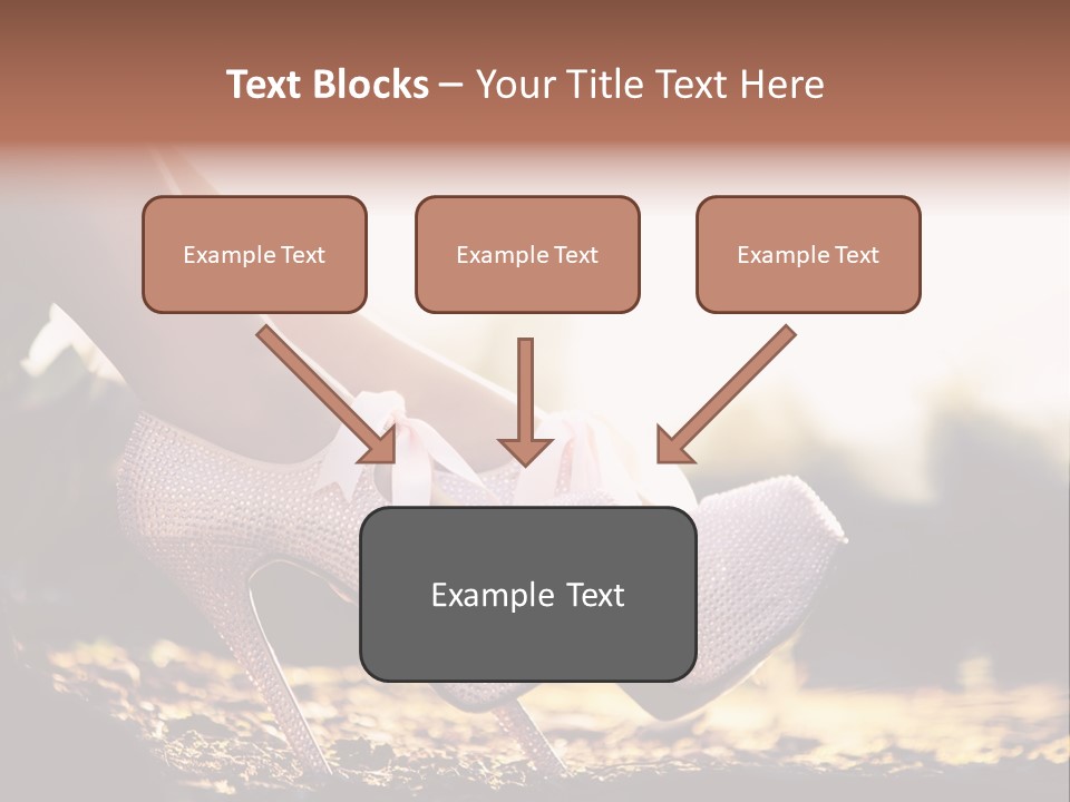 A Woman's High Heeled Shoe With A Pink Bow PowerPoint Template