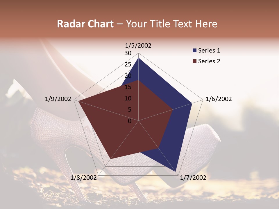 A Woman's High Heeled Shoe With A Pink Bow PowerPoint Template