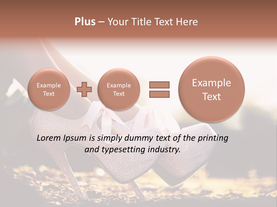 A Woman's High Heeled Shoe With A Pink Bow PowerPoint Template