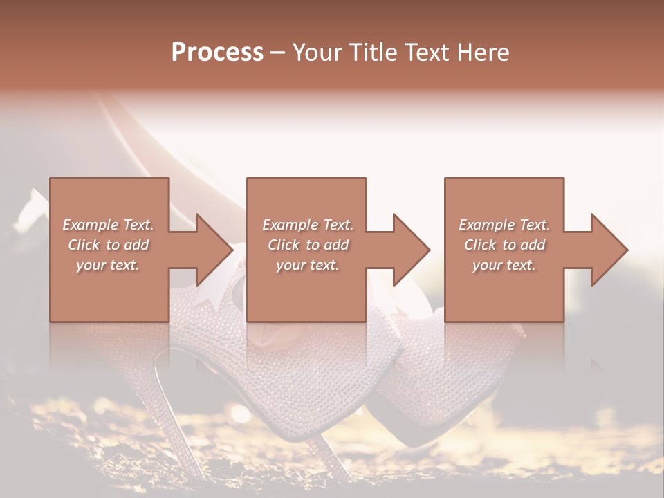 A Woman's High Heeled Shoe With A Pink Bow PowerPoint Template