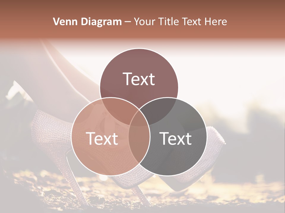 A Woman's High Heeled Shoe With A Pink Bow PowerPoint Template