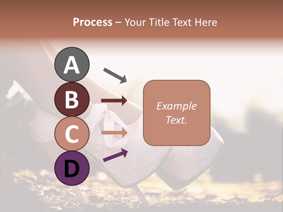 A Woman's High Heeled Shoe With A Pink Bow PowerPoint Template