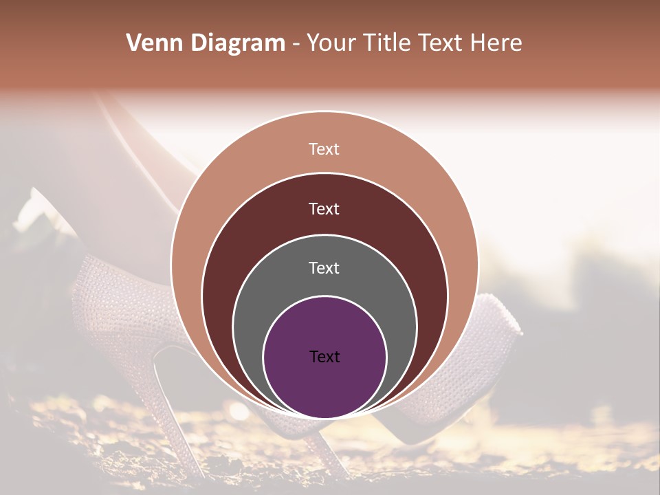 A Woman's High Heeled Shoe With A Pink Bow PowerPoint Template