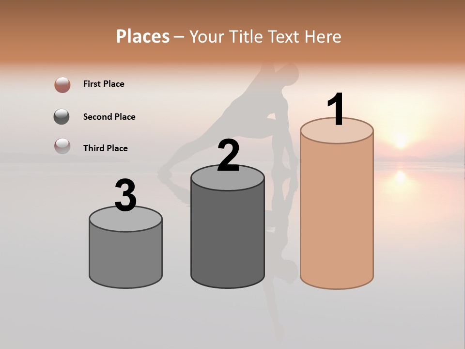 A Person Doing A Yoga Pose In Front Of A Sunset PowerPoint Template