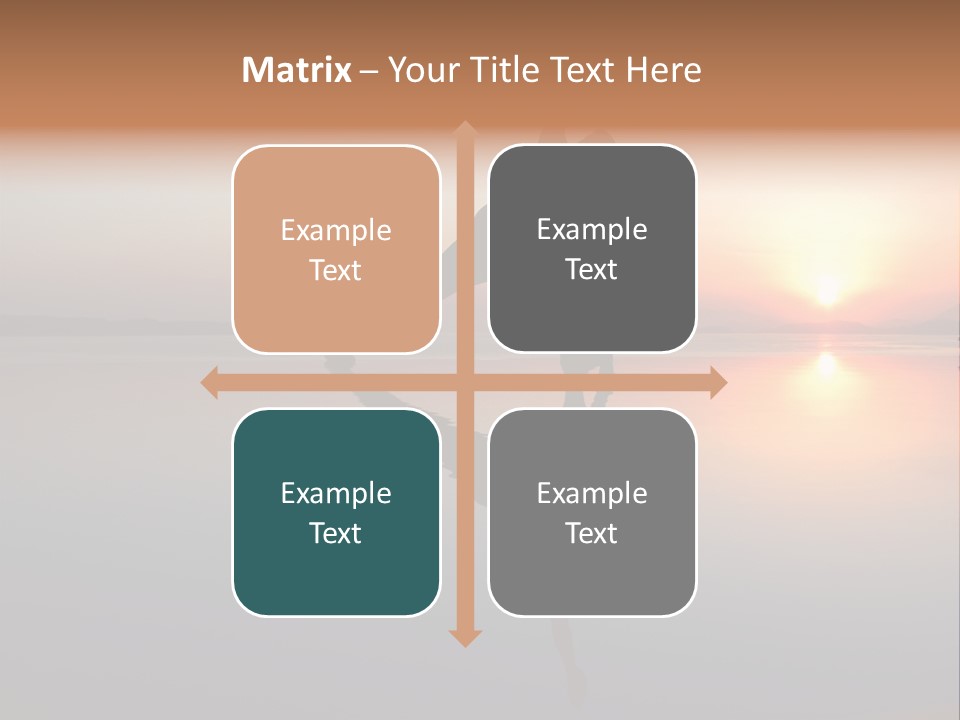 A Person Doing A Yoga Pose In Front Of A Sunset PowerPoint Template