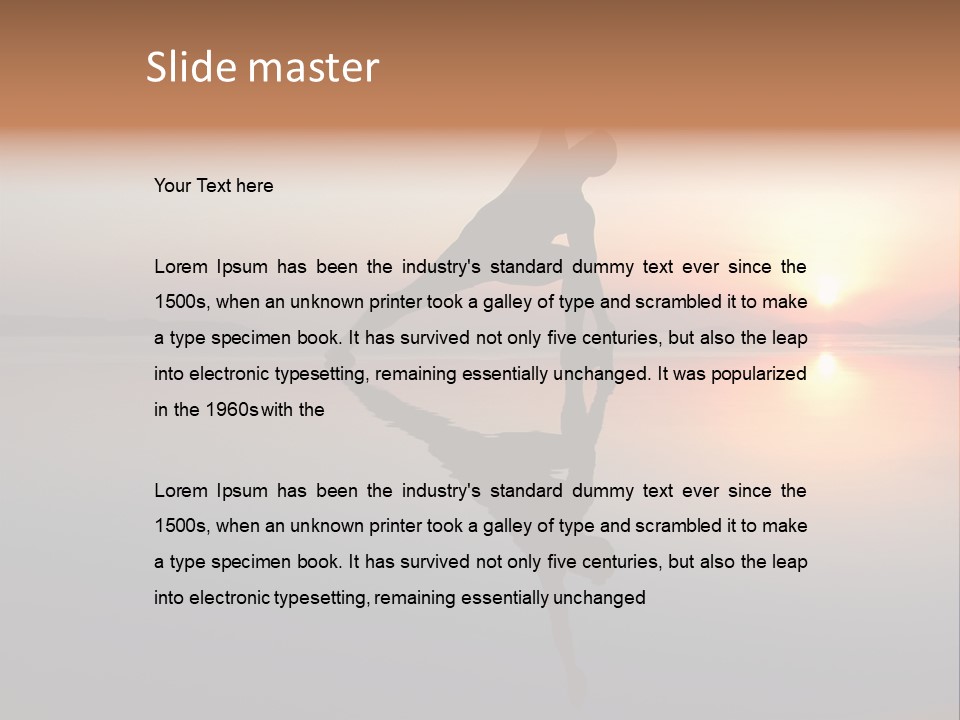 A Person Doing A Yoga Pose In Front Of A Sunset PowerPoint Template