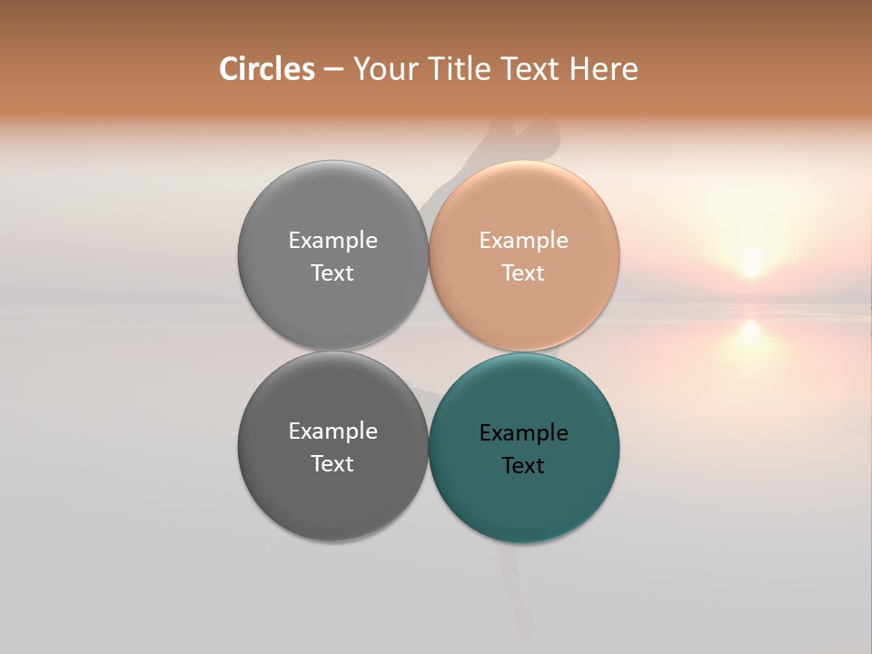 A Person Doing A Yoga Pose In Front Of A Sunset PowerPoint Template