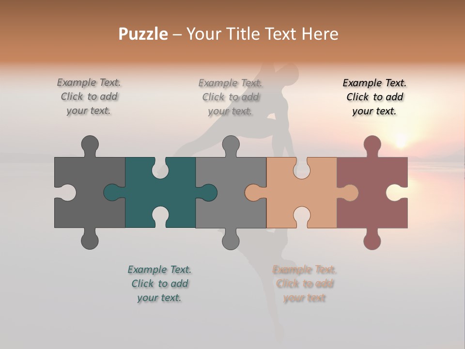 A Person Doing A Yoga Pose In Front Of A Sunset PowerPoint Template