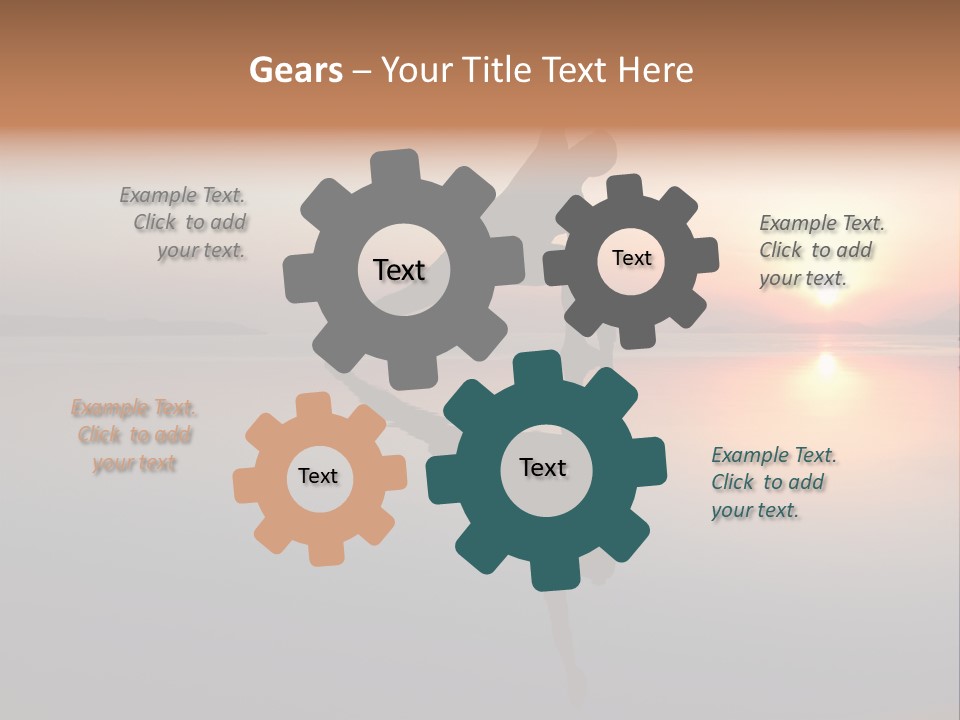 A Person Doing A Yoga Pose In Front Of A Sunset PowerPoint Template