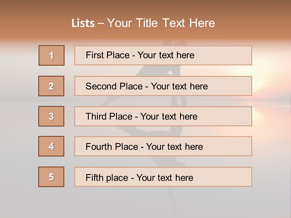 A Person Doing A Yoga Pose In Front Of A Sunset PowerPoint Template