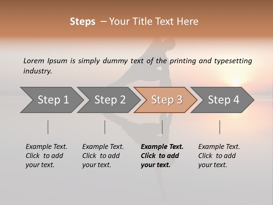 A Person Doing A Yoga Pose In Front Of A Sunset PowerPoint Template