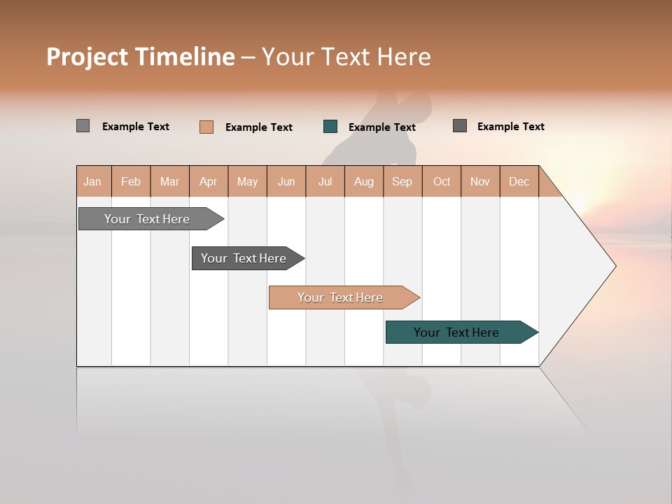 A Person Doing A Yoga Pose In Front Of A Sunset PowerPoint Template